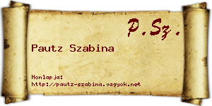 Pautz Szabina névjegykártya